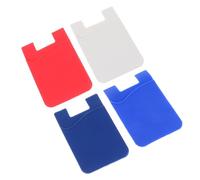 OSALADI 4pcs Adhesive Phone Wallets for Cards Silicone Back Pouches for Id and Bank Cards Easy to Install Portable and Convenient Holders