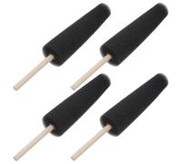 OSALADI 4Pcs Ceramic Clay Sponge Sticks Set for Pottery Sculpting and Smoothing, Black Reusable Shaped Sponges on Sticks for Wheel Throwing, Carving and Painting in Ceramics Crafting