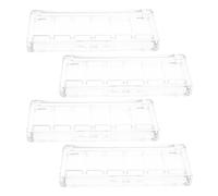 OSALADI 4Pcs Empty Makeup Palette with 6 Grid Pans and Brush Slots, Portable Plastic Eyeshadow Organizer for Travel and Face Pigment Storage