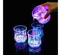 OSALADI 4PCS Flashing Tumbler, LED Crystal Pineapple Mugs Water Glowing Tumbler Glasses for Parties and Events