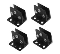 OSALADI 4Pcs Glass Door Hinge Clamp for Tempered Glass No Drilling Cupboard Showcase Wine Cabinet Gate Hinges Stainless Steel Clamp for Easy Damage Installation