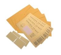 OSALADI 4pcs Gold Ticket Scratch Cards DIY with Envelopes for Birthday and Small Business Marketing Interactive Family Game Night Reward Cards with Elegant Scratch-Off Design