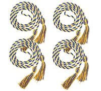 OSALADI 4pcs Graduation Honor Cord with Tassel Polyester Braided Cords for Bachelor Gown Decoration Lightweight Durable Graduation Season Accessories and Gold