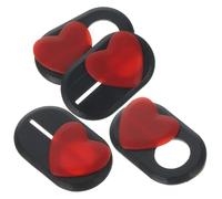 OSALADI 4pcs Heart Shape Webcam Cover Cute Privacy Protector for Laptop Tablet Phone Self-adhesive Camera Cover Easy to Apply Remove Safeguard Your Online Security