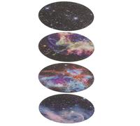 OSALADI 4Pcs Magnetic Iron Phone Replacement Plates with Strong Adhesive Ultra-thin Metal Discs for Magnetic Car Mounts Compatible with Tablets and Smartphones Celestial Pattern