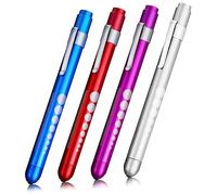 OSALADI 4pcs Medical Pen Light Set with White, Red, Purple, and Blue Led Lights for Nurses and Doctors, Diagnostic Nursing Penlights for Medical Exams and Screening