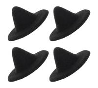 OSALADI 4pcs Mini Witch Hats for Dolls, Small Black DIY Halloween Party Supplies, Tiny Decorative Festival Hats for Crafts and Costume Accessories