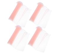 OSALADI 4pcs Pink Flower Wrapping Mesh Paper Pearl Edge Wavy Textured Bouquet Packaging Sleeve for Flower Bouquet DIY Cake Decoration Florist Supplies for Weddings Valentines Christmas