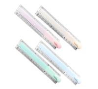 OSALADI 4pcs Plastic Folding Ruler for Students Lightweight Geometric Drawing Tool with Centimeter for Classroom and Homework Precision Measurement