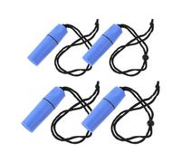 OSALADI 4pcs Portable Floating Watertight Box for Valuables and Spare Batteries with Quick Access Storage, Blue Cylindrical Plastic Container for Diving and Boating Adventures