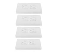OSALADI 4pcs Proofing Socket Covers for Center Screw Outlets Self Closing Electric Shock Wall Plug Protectors Durable Abs Material Automatic Sliding Cover White