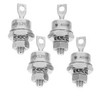 OSALADI 4pcs Rectifier Diode 40hf120 40hfr120 Spiral Mount Module with Iron Material and Welded Copper Base for Battery Charger and Generator Applications, Featuring Reverse Polarity