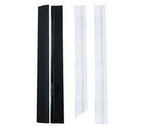OSALADI 4pcs Silicone Stove Gap Covers Heat Resistant Oven Gap Filler Gaps Seals Between Stovetop and Counter Easy to Clean (Black, White)