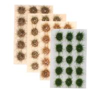 OSALADI 4PCS Static Grass Tufts Realistic DIY Miniature Grass Clusters for Train Landscape Scenery Versatile Model Making Material Easy Application High Compatibility for Model Enthusiasts