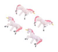 OSALADI 4pcs Unicorn Music Box Figurines for DIY Crafting Delicate Hand Painted Unicorn Statues Compact Decorative Accessories for Fairy Tale Themed Music Boxes and Home Decor