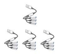 OSALADI 4pcs Usb Splitter Hub to Ports Usb Power Adapter Extension for Car Laptop Computer Fast Charging Portable Splitter Cable