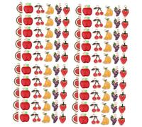 OSALADI 4sets Fruit Style Alloy Charms for DIY Jewelry Making Creative Lovely Keychain Pendants Unique Fruit Design for Bracelets Necklaces and Accessories 30pcs*4