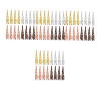 OSALADI 4sets Metal Bead Caps for Jewelry Making Durable DIY Craft Accessories Lightweight Trumpet Flower Shaped Bead End Caps for Necklaces Bracelets and Earrings 60pcs*4