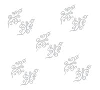 OSALADI 5 Pairs Embroidered Baroque Cloud Applique Patches Iron Sew Swirl Badge for Wedding Gown Chinese Cheongsam Dress Shirt Borders Performance Costume Decoration