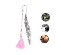 OSALADI 5 Pcs Chinese Style Bookmarks with Pink Tassel Elegant Book Clip Pendants for Literature Lovers Creative Retro Page Markers Artistic Reading Accessories for Students and Friends