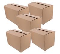 OSALADI 5 Pcs Strong Corrugated Cartons for Packing and Storage Recyclable Paper Boxes with Compressive Resistance Fall Design for Mailing and Moving