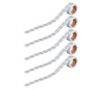 OSALADI 5 Rolls Holographic Round Self-Adhesive Stickers 1 Inch, Rainbow Shimmery Sealing Labels for Packaging, Present, Office, Classroom and Small Business Use