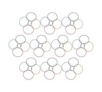 OSALADI 50 Pcs Tag Rings Wire Keychain Cables Steel Sturdy Resistant to Wear Multipurpose Key Ring Findings for DIY Crafting and Jewelry Making