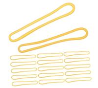 OSALADI 500pcs High Elasticity Rubber Bands Heavy Duty Natural Rubber for Office File Organization Financial Documents Yellow Stretchable Elastics