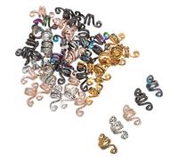 OSALADI 50pcs Dreadlock Hair Jewelry Set with Spiral and Metal Clips, Multi-color Braiding Accessories for African Dreadlocks, Suitable for Festivals, Parties, and Everyday Styling