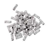 OSALADI 50pcs Fine Grit Sanding Bands for Nail Drill with 3.1mm Mandrel Bit Tungsten Steel Manicure Sanding Rings for Shaping Acrylic Nails and Blending for Smooth Surface in Personal