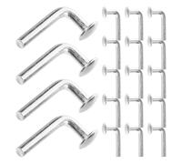 OSALADI 50pcs Galvanized M5 L-shaped Safety Bolts Drop Pins for Pallet Rack Shelving, 5mm Diameter Heavy Duty Metal Locking Pins for Warehouse and DIY Storage Projects