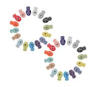 OSALADI 50pcs Handmade Porcelain Fish Beads Ocean Themed Ceramic Spacer Beads for DIY Jewelry Making Bracelet Necklace Supplies with Wave Patterns