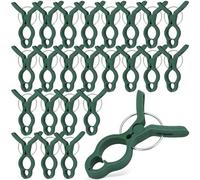 OSALADI 50pcs Large Green Plastic Plant Clips for Tomato Stems Phalaenopsis Orchid Support Clamps Garden Stem Trellis Clips for Vegetable and Flower Plant Care