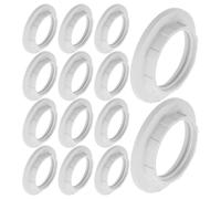 OSALADI 50Pcs White Plastic Lamp Shade Collar Retaining Rings E12/E14 Socket Reducer Rings 32/33Mm Inner Diameter for Lamp Shade Holders and Sconces