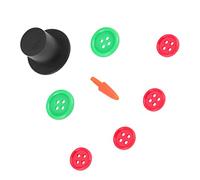 OSALADI 50Sets DIY Christmas Snowman Ornament Set with Nose Buttons Mini Hats for Creative Holiday Crafts and Decorations for Family Fun and Present Making