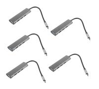 OSALADI 5pcs 4 Usb Hub Usb-c 4 Ports Multiple Usb Port for Laptop High-speed Data Transfer Usb Adapter