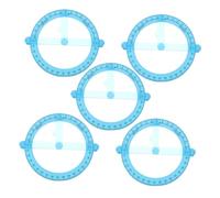 OSALADI 5pcs Circular Movable Angle Protractor Precision Drawing Ruler with Swing Arm for Accurate Angles Lightweight Design for School Office Use
