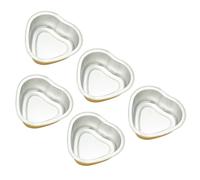 OSALADI 5pcs Golden Heart Shape Metal Wax Melting Bowls for Hair Removal Thin Application Wax Pots Suitable for Body Parts Professional for Hair Removal