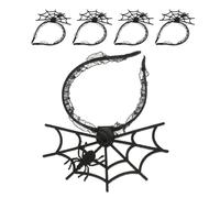 OSALADI 5Pcs Halloween Spider Web Headbands Spider Costume Hairbands Devil Hair Hoops Festival Party Hair Accessories for Cosplay and Halloween Dress-Up