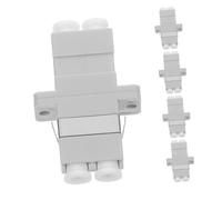 OSALADI 5pcs Lc Fiber Adapter with Split Design and Adapter Flange Coupler Versatile Compatibility Plastic Optical Network for Data Centers and Fiber Networks
