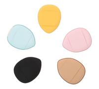 OSALADI 5pcs Mini Finger Makeup Puff Set, Cosmetic Cushion Facial Powder Puff for Loose Pressed Powder, Soft Mini Sponge Applicator Suitable for Face and Body Makeup Random Color