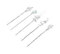 OSALADI 5pcs Moon Star Hair Sticks Hair Pin Moon Lightweight Versatile Design Alloy Moonstone for Women Vintage Romantic Bridal Collections
