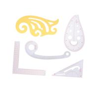 OSALADI 5pcs Multi-function Curve Rulers for Sewing Tailors Portable Fabric Cutting Template with Clear Metric Scales for Pattern Dressmaking Quilting and Garment Design