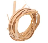 OSALADI 5pcs Natural Bamboo Rattan Weaving Strips Set - Handcrafted Flat Cane Binding for Basket Making, Floral Arrangement, Furniture Repair - Assorted Widths 0.5cm to 2cm, 3 Meter Length
