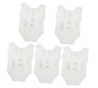 OSALADI 5pcs Newborn Photography Outfits Baby Girl Photoshoot Romper Bow Materials Newborn Props Set