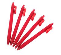 OSALADI 5pcs Ribbon Shaped Ballpoint Pen Portable Smooth Writing Cancer Support Fundraising Tool for Volunteers Meaningful Office School Accessories Red
