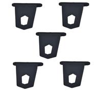 OSALADI 5pcs Rubber Awning Hooks with Sturdy and Lightweight Design, Small Black Hanging Hooks for Awning Strip Channels, Suitable for Caravan and Motorhome Camping and Traveling