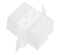 OSALADI 5pcs Sheer Drawstring Pouches Lace Love Heart Design Organza Bags for Jewelry Party Favors Wedding Christmas and Crafting for and