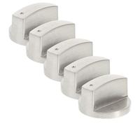 OSALADI 5pcs Stainless Steel Gas Range Burner Knobs Replacement Oven Control Knobs with 6mm Shaft for Kitchen Cooktop Accessories