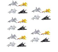 OSALADI 5sets Alloy Pull Back Fighter Airplane Friction Powered Inertial Models for Durable Safe Educational for Imagination and Creativity Development 4pcs*5